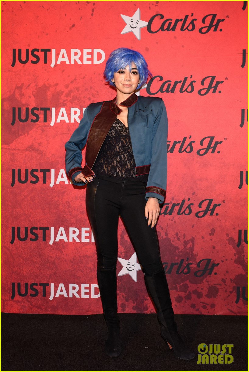 Victoria Justice Dresses as a Ouija Board at Just Jared's Halloween Party Presented by Carl's Jr.