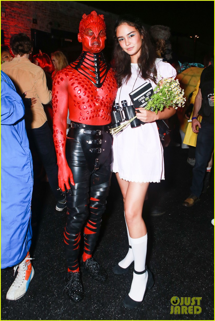 Victoria Justice Dresses as a Ouija Board at Just Jared's Halloween Party Presented by Carl's Jr.