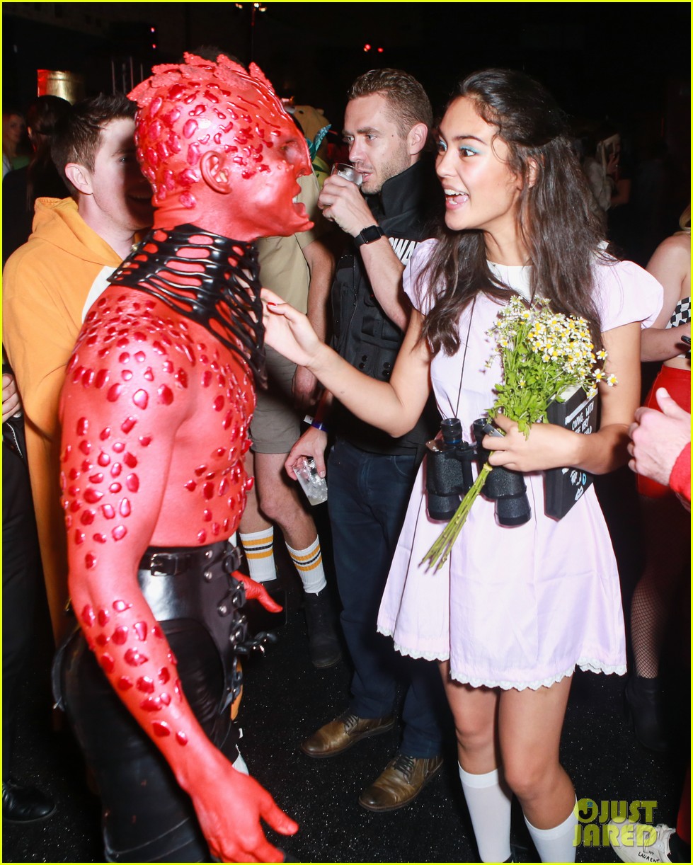 Victoria Justice Dresses as a Ouija Board at Just Jared's Halloween Party Presented by Carl's Jr.