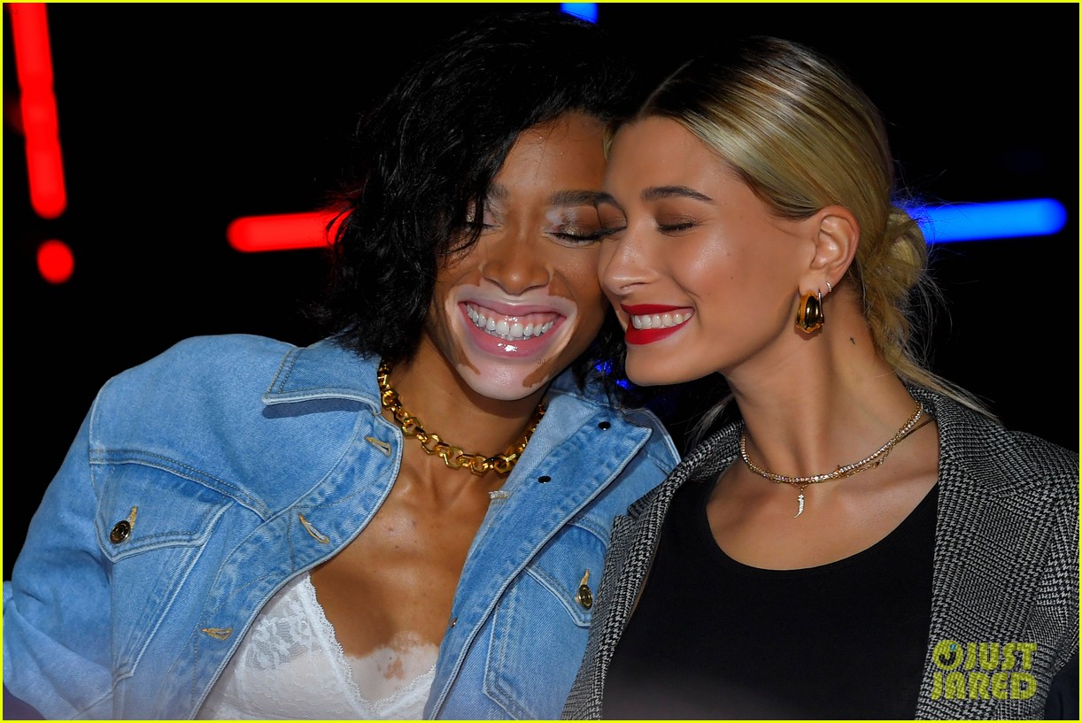 Hailey Baldwin Joins Maia & Alex Shibutani at 'Tommy Hilfiger' Show