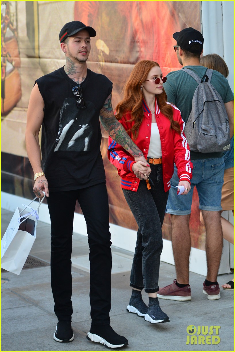 Madelaine Petsch Gets Piggyback Ride From Boyfriend Travis Mills While Out Shopping!