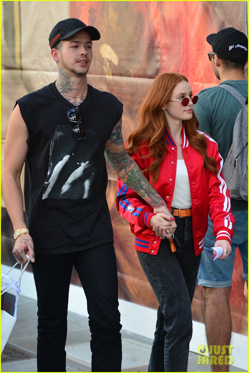 Madelaine Petsch Gets Piggyback Ride From Boyfriend Travis Mills While Out Shopping!