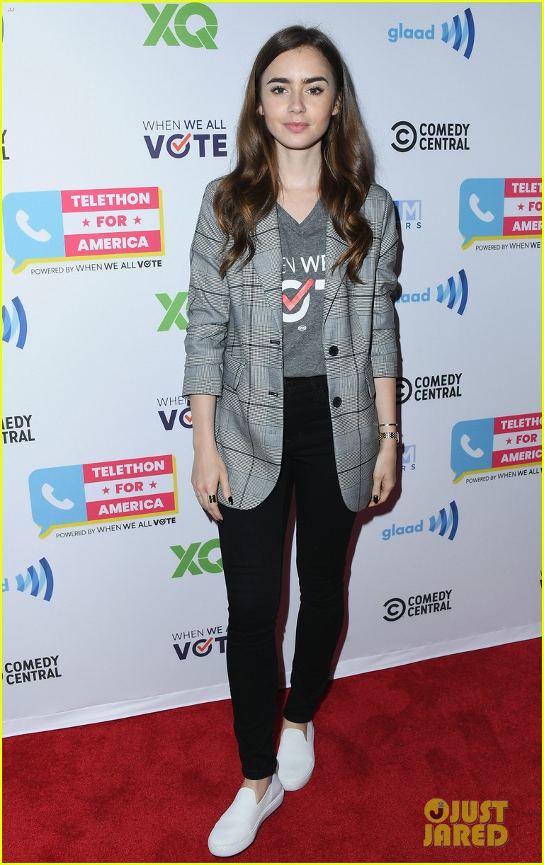 Lily Collins & Katherine McNamara Encourage Voting at Telethon For America!