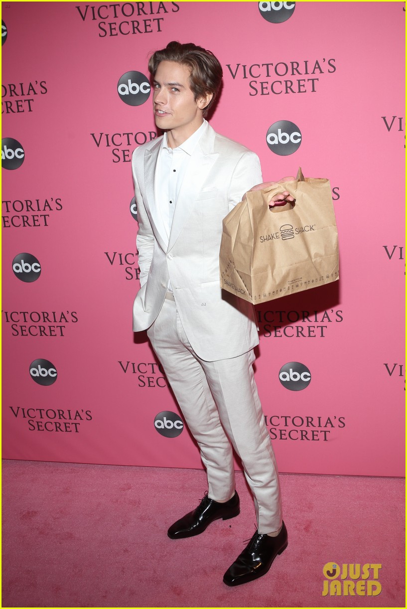 Dylan Sprouse Brings Girlfriend Barbara Palvin Shake Shack at VS Fashion Show!