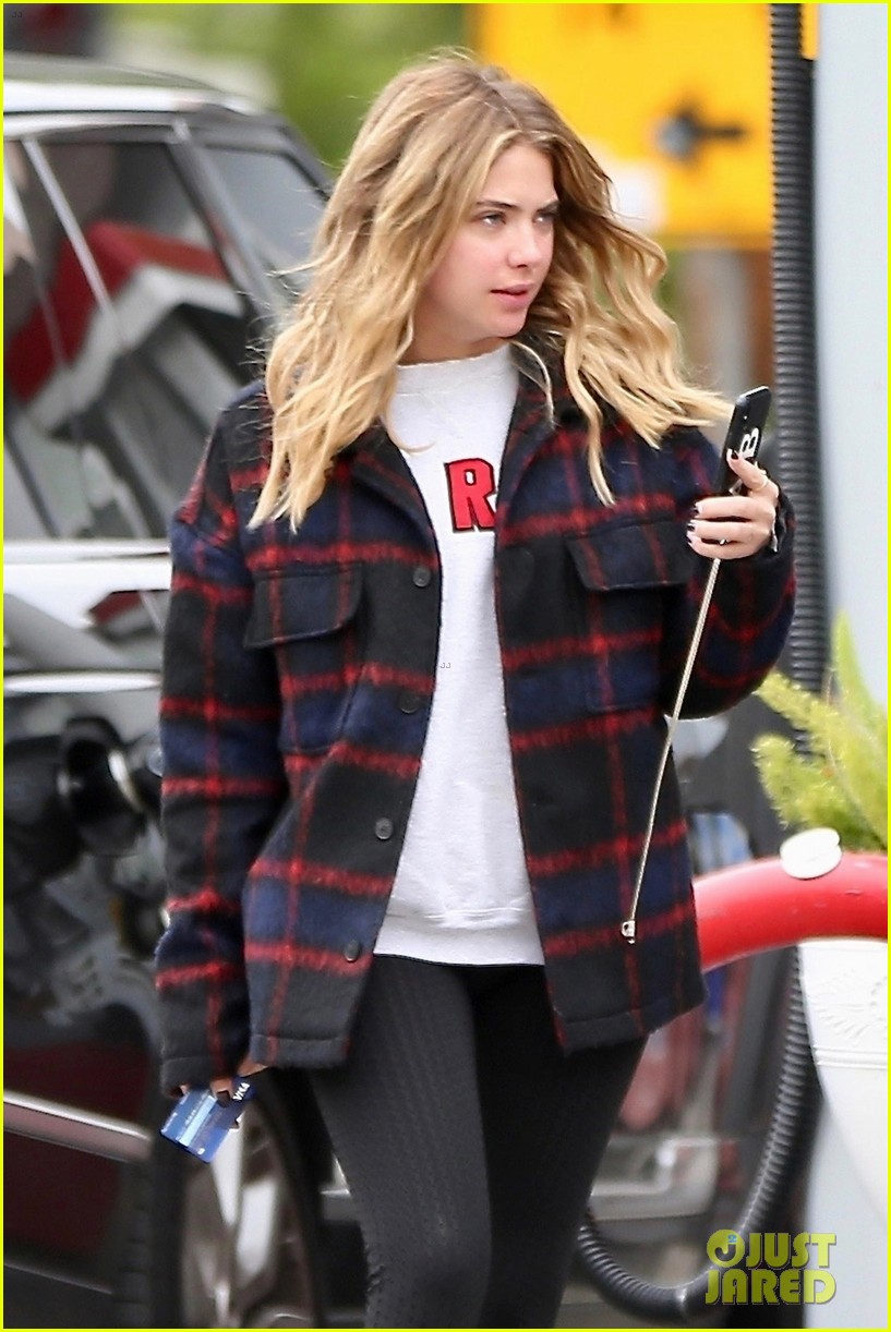 Ashley Benson Makes a Pit Stop To Fill Up Her SUV