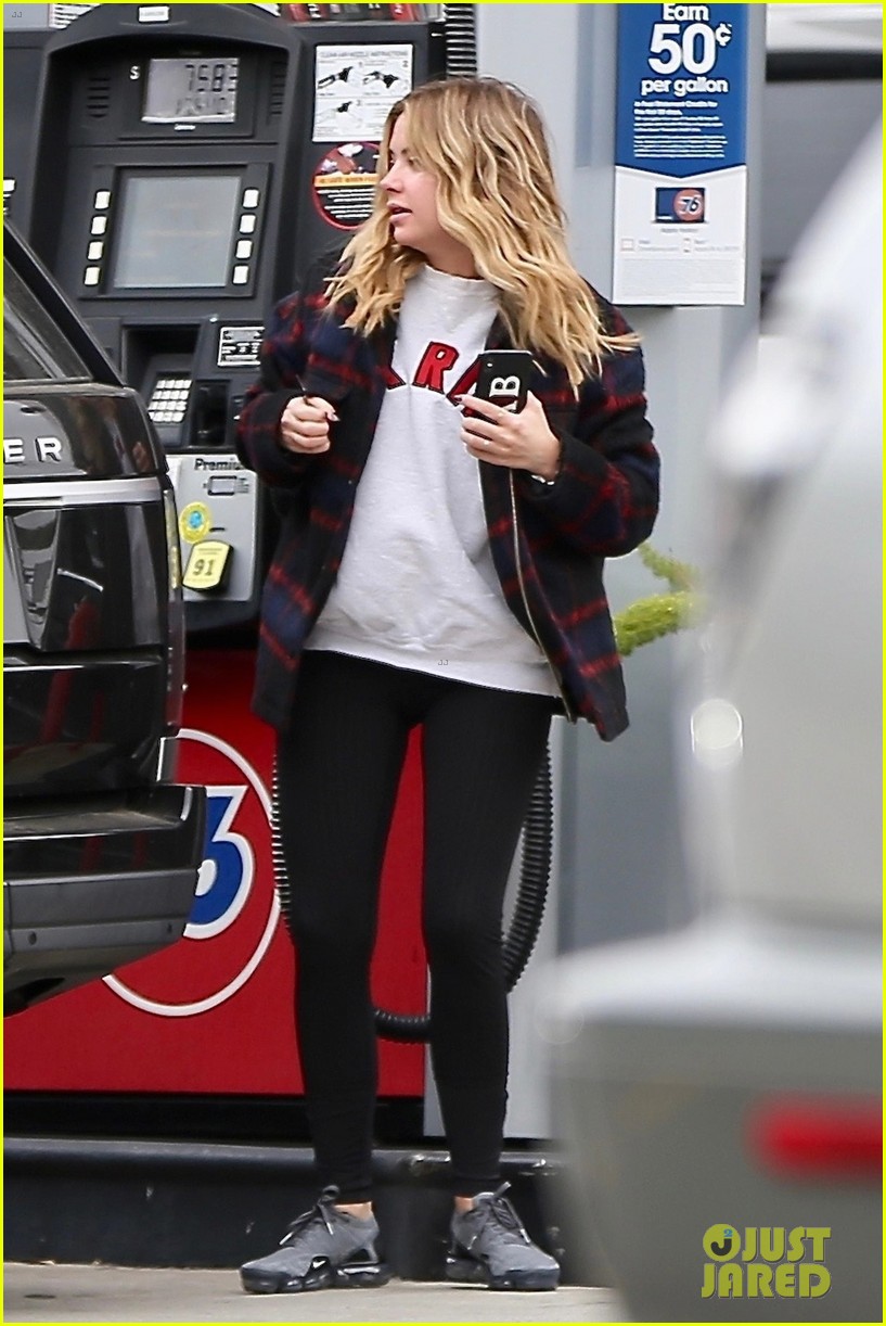 Ashley Benson Makes a Pit Stop To Fill Up Her SUV