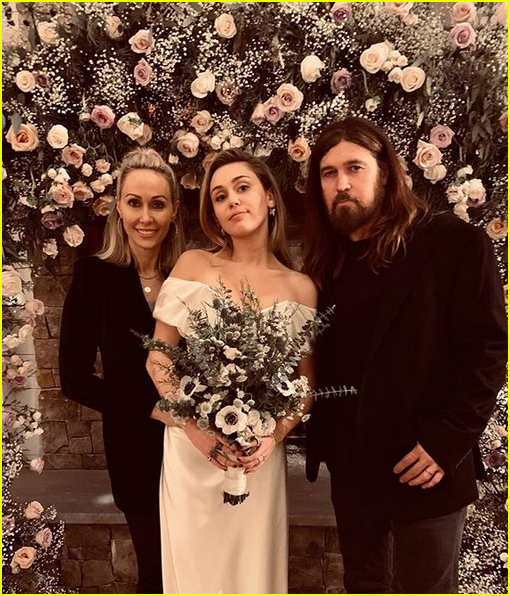Miley Cyrus Shares New Photos with Her Parents at Her Wedding!