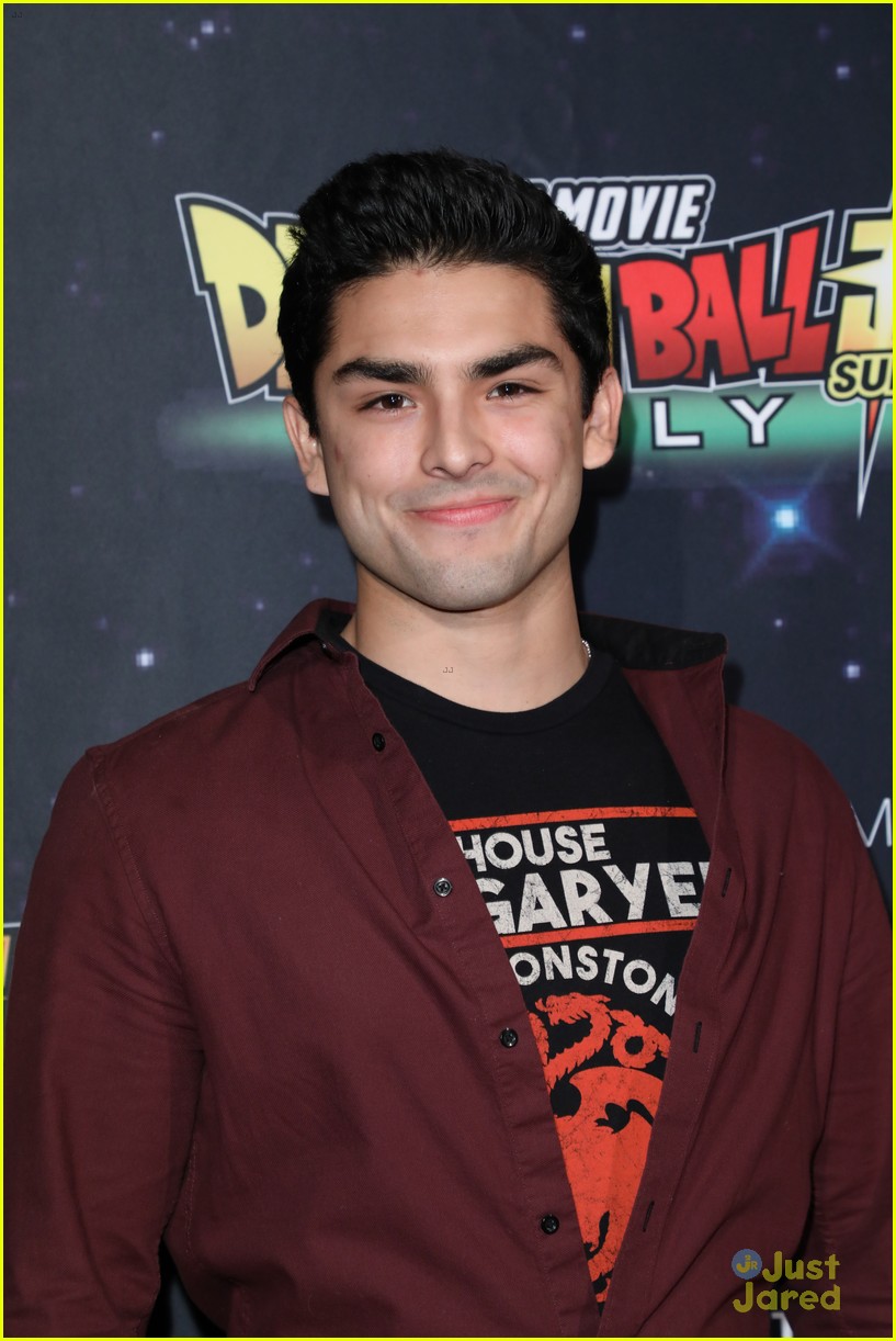 Diego Tinoco Joins Engaged Couple Sydney Sierota & Cameron Quiseng at 'Dragon Ball Super: Broly' Premiere