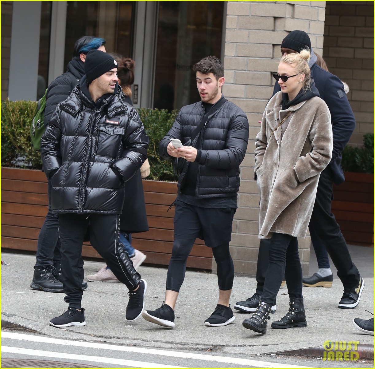 Nick Jonas, Joe Jonas, & Sophie Turner Step Out to Grab Some Cookies!