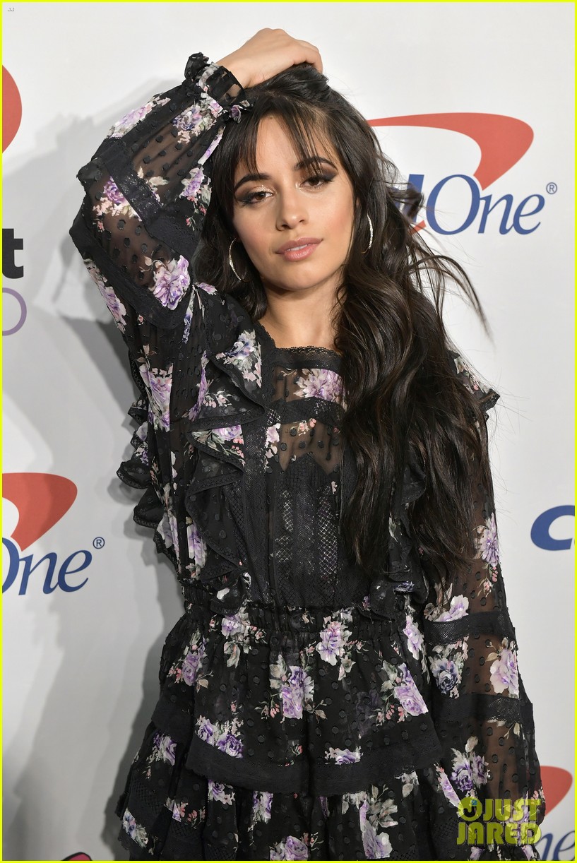 Camila Cabello is Pretty in Floral-Print at KISS 108's Jingle Ball 2018
