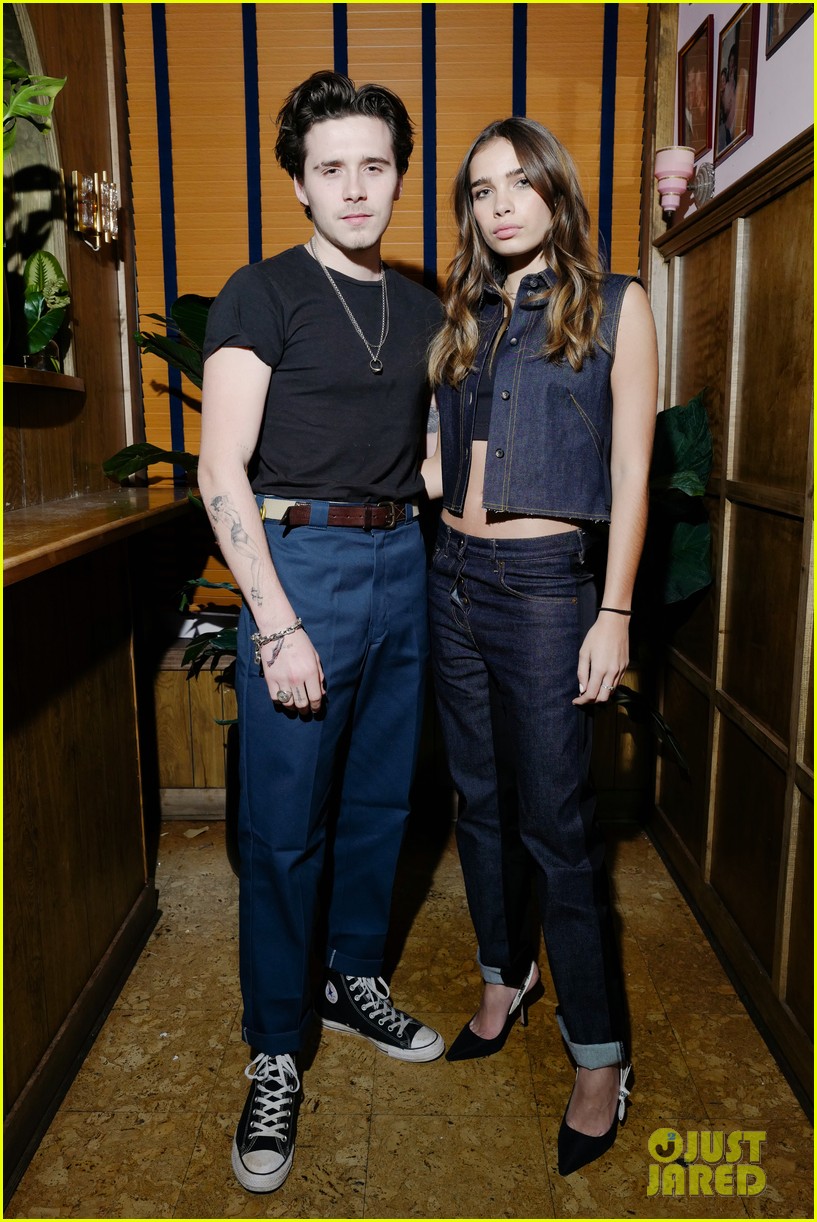 Brooklyn Beckham & Girlfriend Hana Cross Attend His Mom's Reebok Party