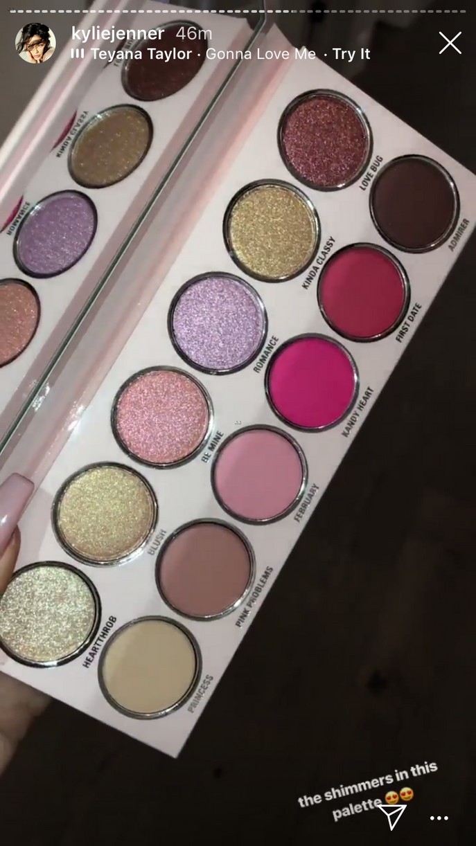 Kylie Jenner Shows Off Kylie Cosmetics' Valentine's Day Collection