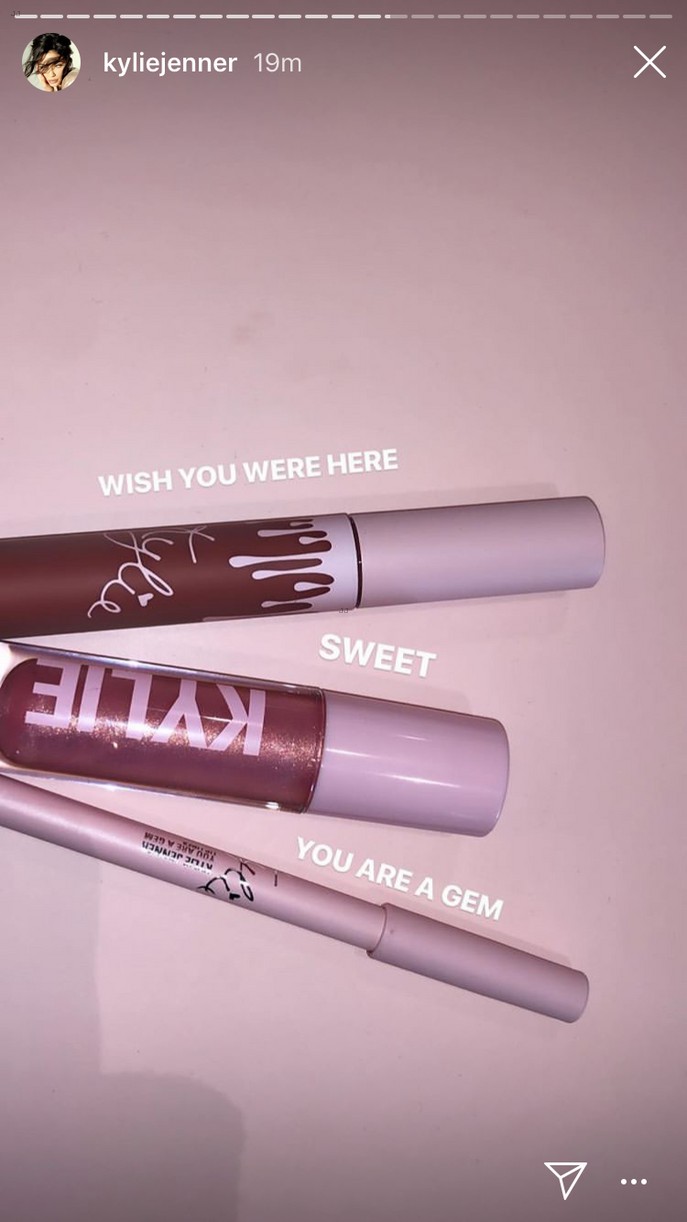 Kylie Jenner Shows Off Kylie Cosmetics' Valentine's Day Collection