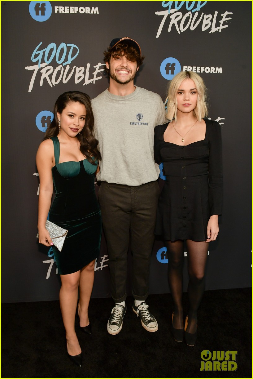 Maia Mitchell & Cierra Ramirez Reunite with Noah Centineo at 'Good Trouble' Premiere!