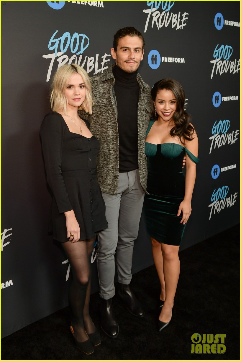Maia Mitchell & Cierra Ramirez Reunite with Noah Centineo at 'Good Trouble' Premiere!