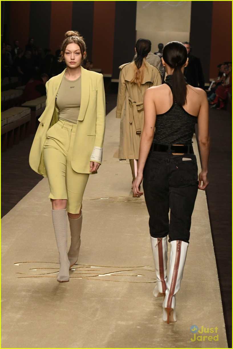 Kaia Gerber, Gigi & Bella Hadid Hit The Runway For Fendi in Milan