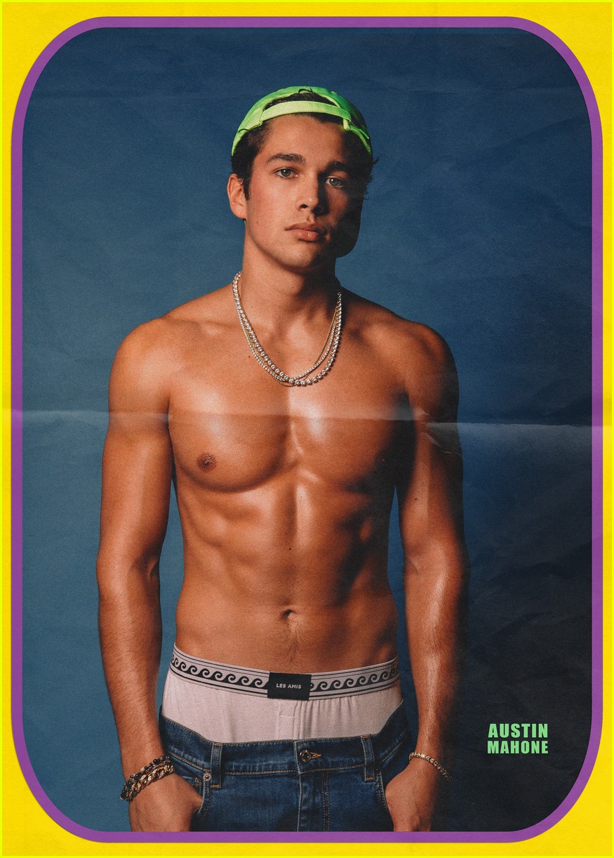 Austin Mahone Poses for Shirtless Photo Shoot Inspired by Vintage Teen Mags!