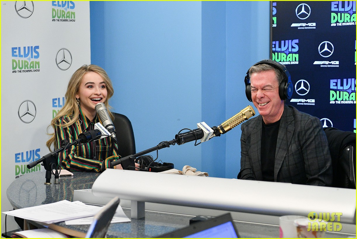Sabrina Carpenter Stuns in Stripes at 'Elvis Duran Z100 Morning Show'