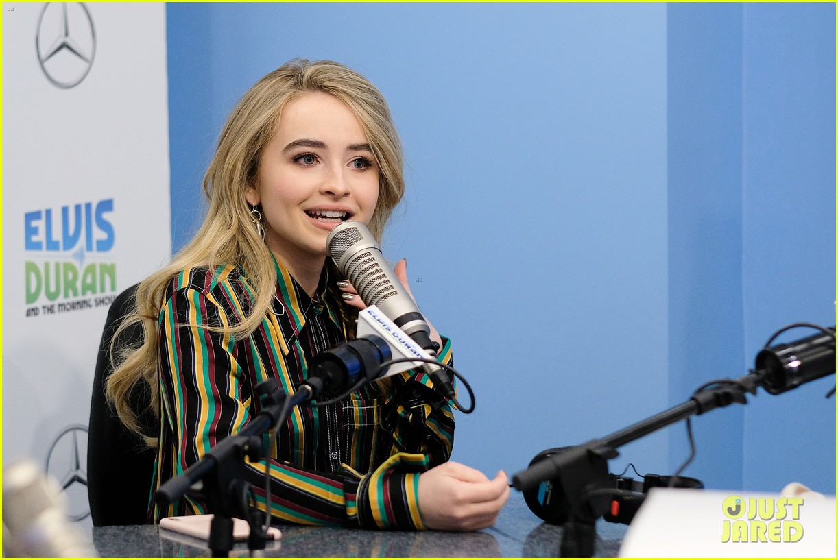 Sabrina Carpenter Stuns in Stripes at 'Elvis Duran Z100 Morning Show'