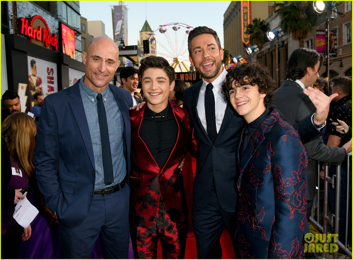 Asher Angel & Jack Dylan Grazer Hug It Out at 'Shazam!' Premiere in Hollywood!