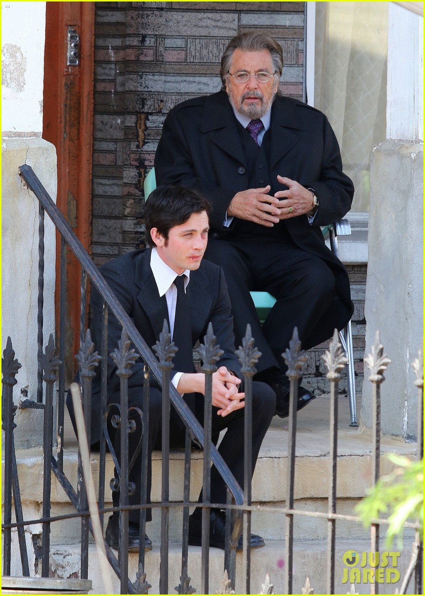 Logan Lerman Films New Amazon Series with a Bruised Face