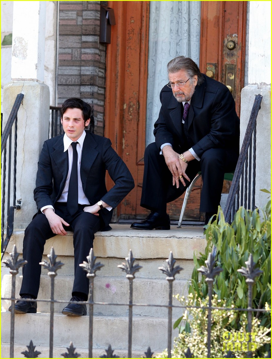 Logan Lerman Films New Amazon Series with a Bruised Face
