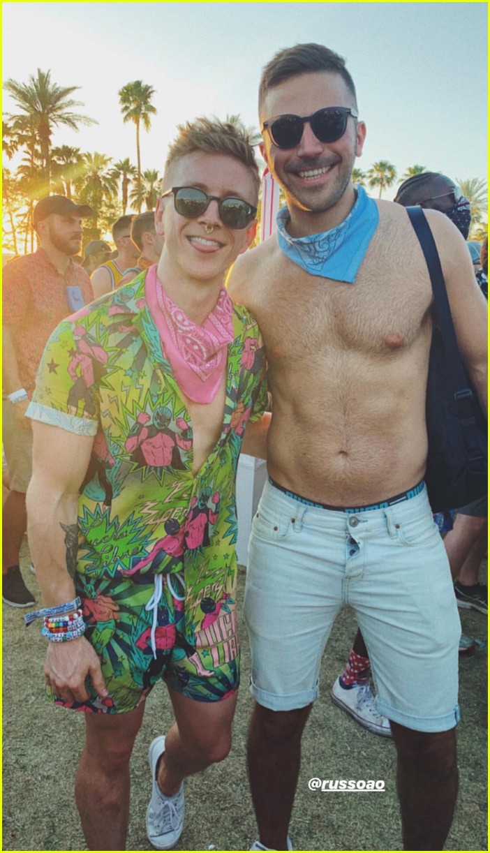 Tyler Oakley & Boyfriend Anthony Russo Share Great Photos from Coachella Weekend!