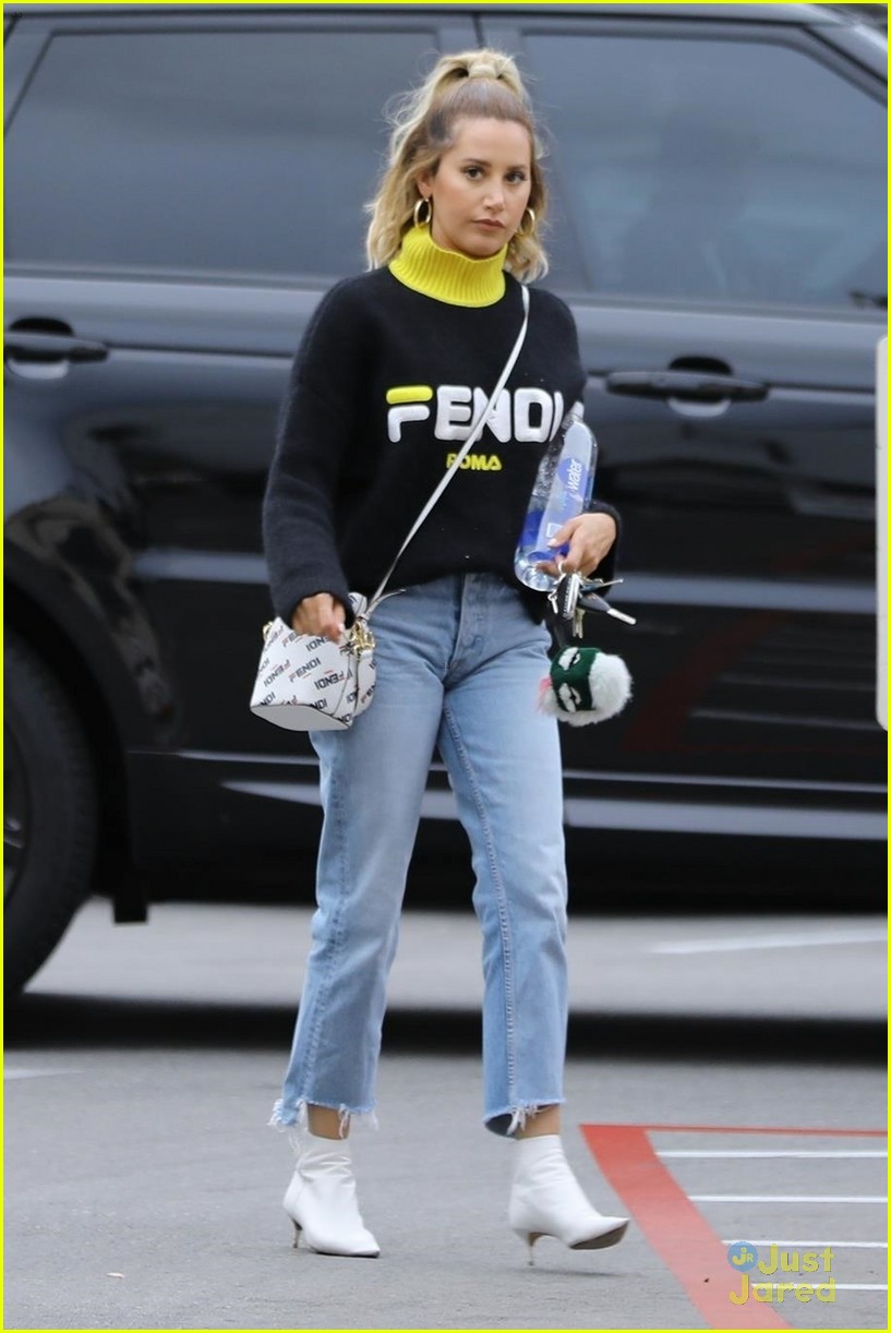 Ashley Tisdale Wears Full Fendi Look While Running Errands in LA