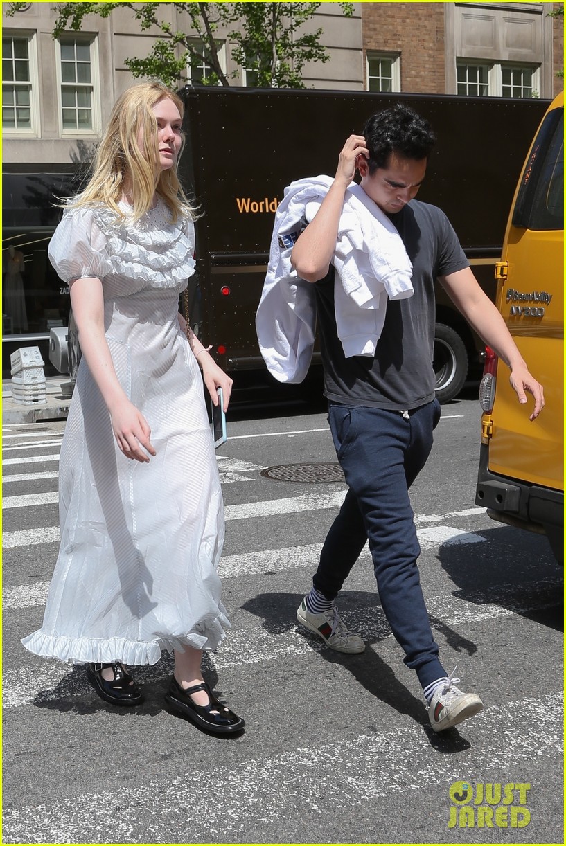Elle Fanning Hangs Out with Max Minghella in NYC
