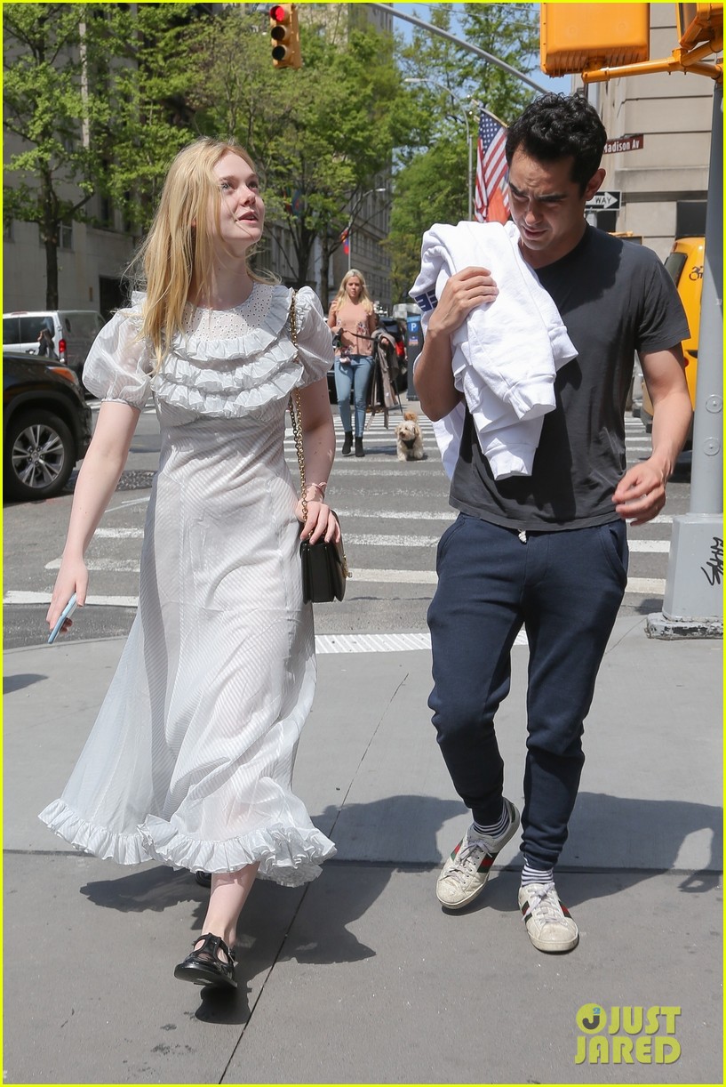 Elle Fanning Hangs Out with Max Minghella in NYC