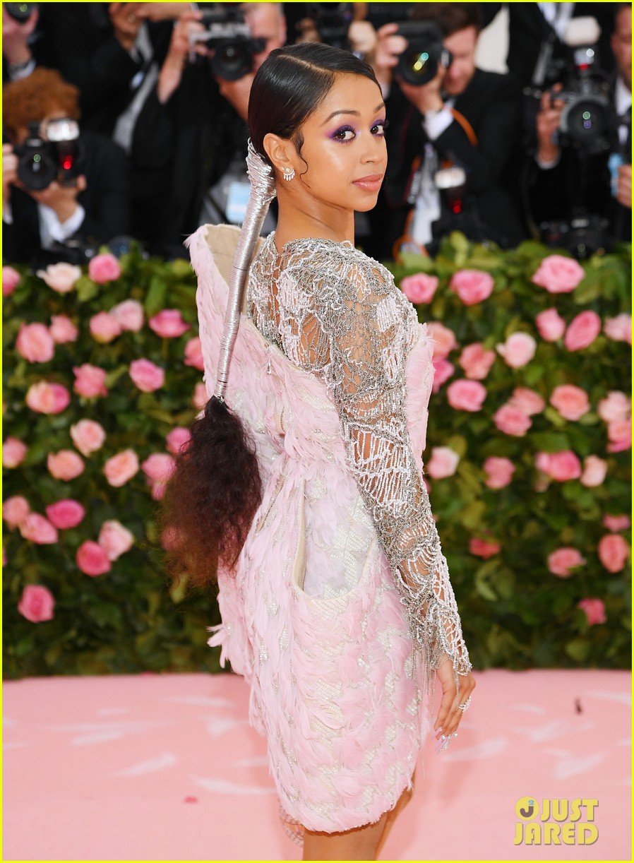 Liza Koshy Gets Pink & Feathery For Met Gala 2019