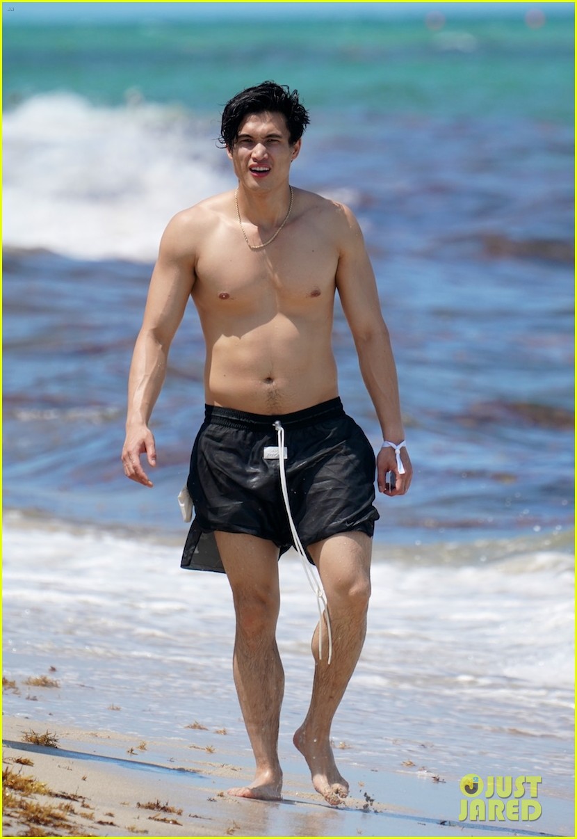 Charles Melton Shows Off Hot Body in Miami!