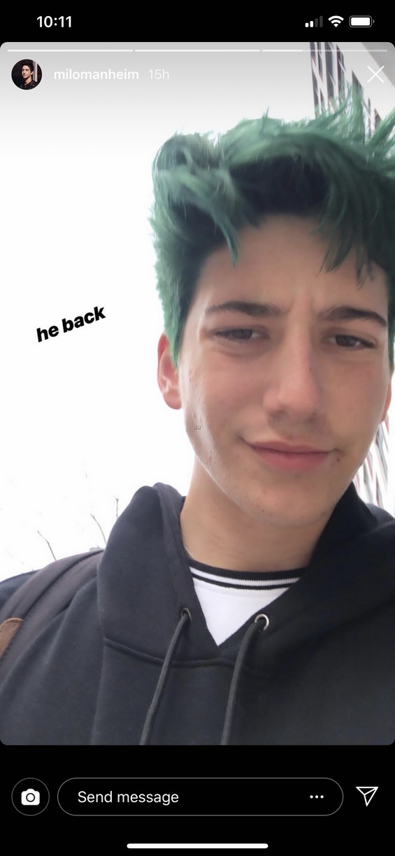 Milo Manheim's Hair is Green Again To Play Zed in 'Zombies 2'