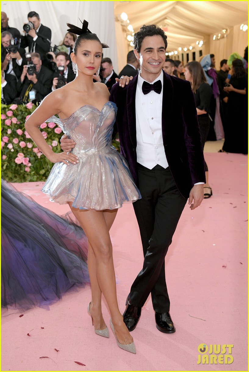 Nina Dobrev Wears 3D Printed Zac Posen Glass Dress To Met Gala 2019