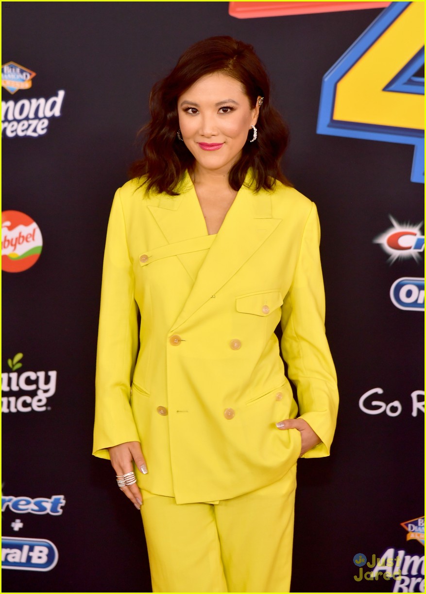 Ally Maki Wears Neon Yellow Suit For 'Toy Story 4' Premiere