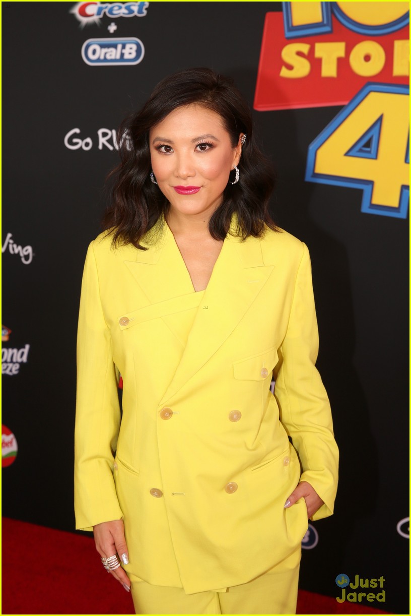Ally Maki Wears Neon Yellow Suit For 'Toy Story 4' Premiere