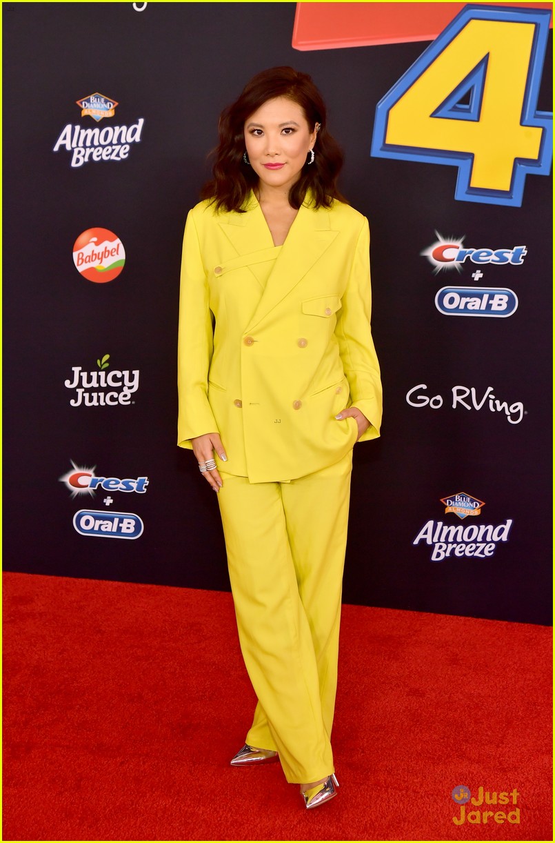 Ally Maki Wears Neon Yellow Suit For 'Toy Story 4' Premiere