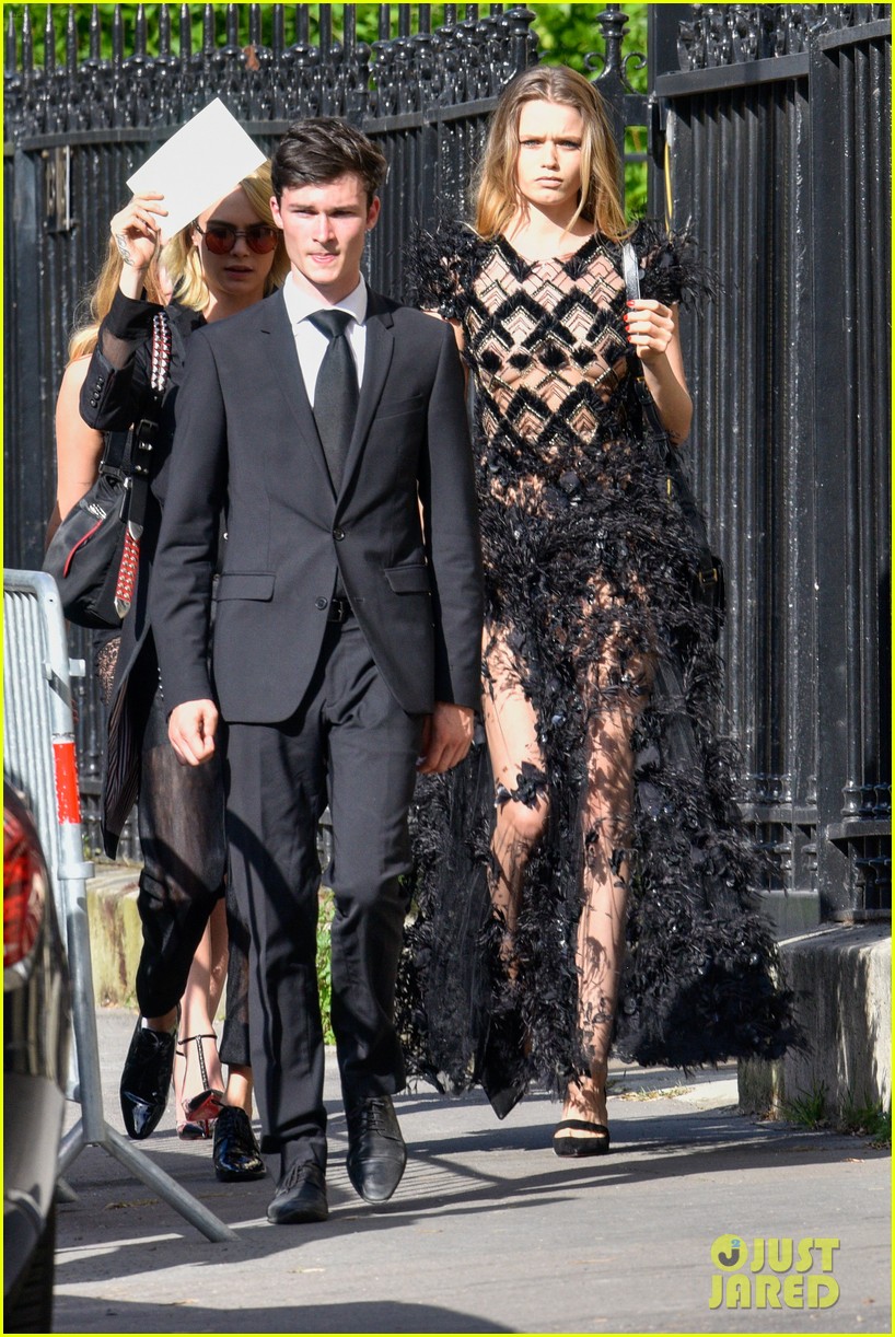 Cara Delevingne & Girlfriend Ashley Benson Are All Smiles at Zoe Kravitz's Wedding! 