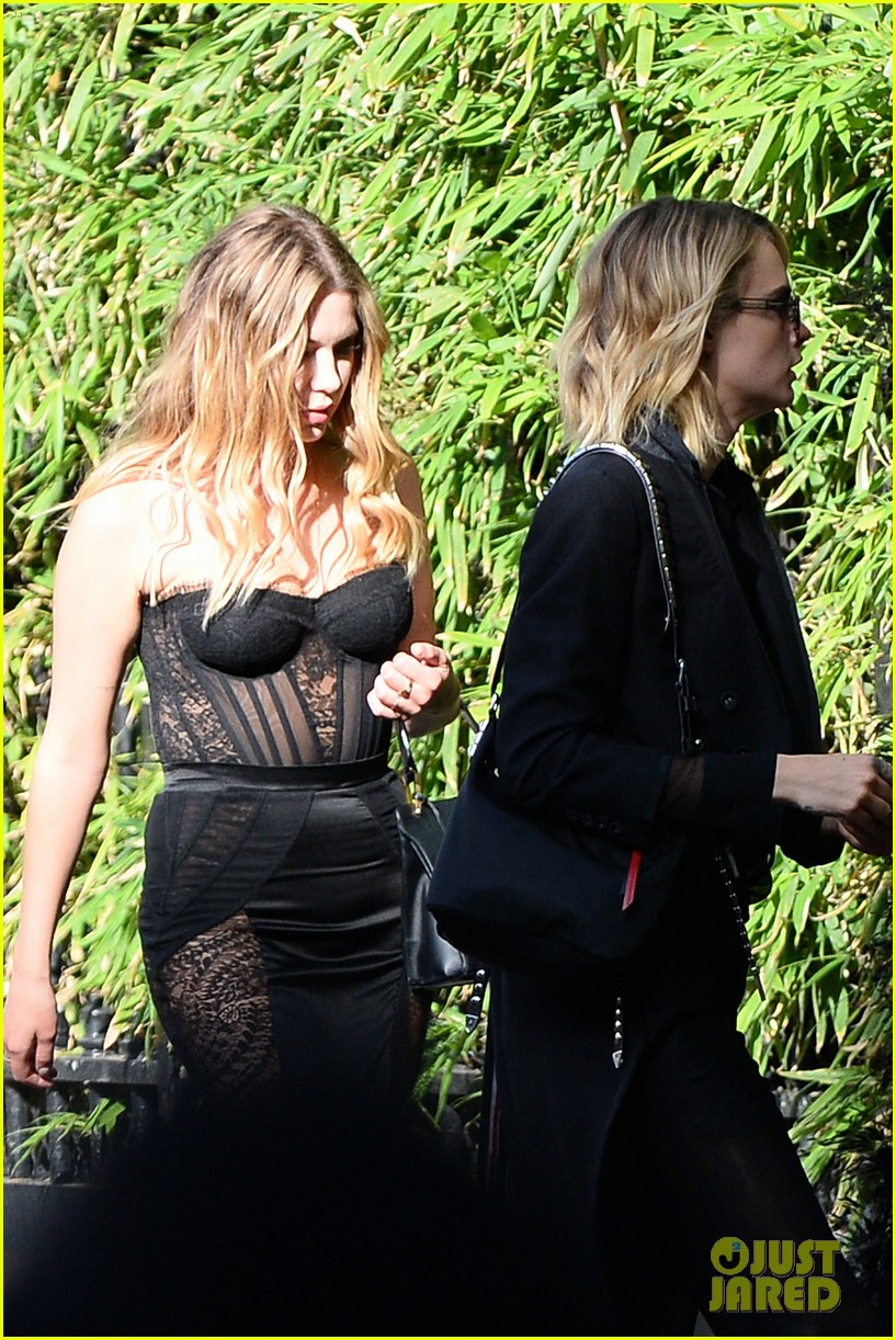 Cara Delevingne & Girlfriend Ashley Benson Are All Smiles at Zoe Kravitz's Wedding! 