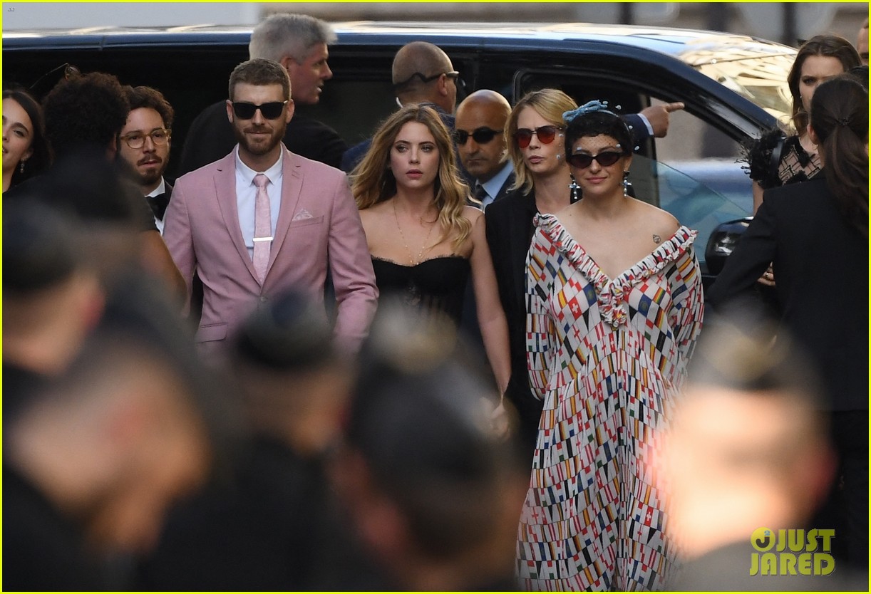 Cara Delevingne & Girlfriend Ashley Benson Are All Smiles at Zoe Kravitz's Wedding!