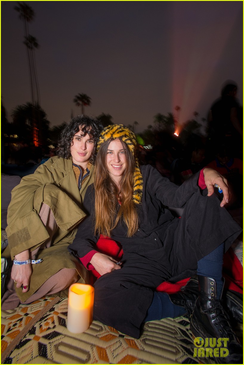 Ella Anderson & Riele Downs Attend 'Goonies' Cinespia Screening With Pals
