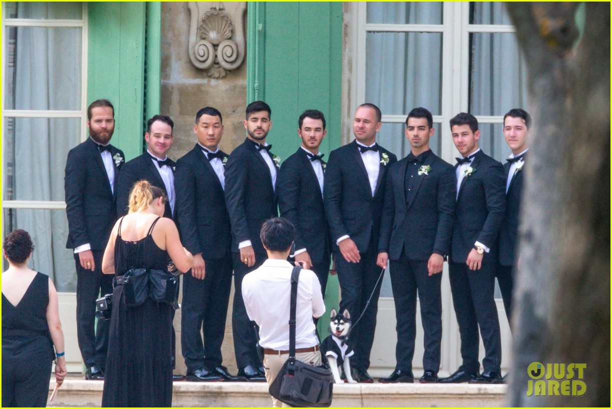 Joe Jonas & Sophie Turner's Dog Porky Basquiat Wore a Tux To Their Wedding!