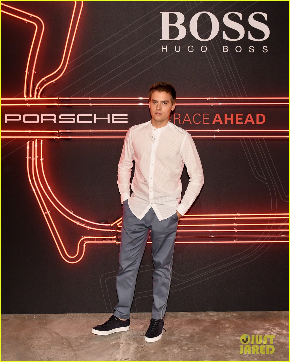 Dylan Sprouse & Barbara Palvin Share a Cute Kiss at BOSS & Porsche's Formula E Party