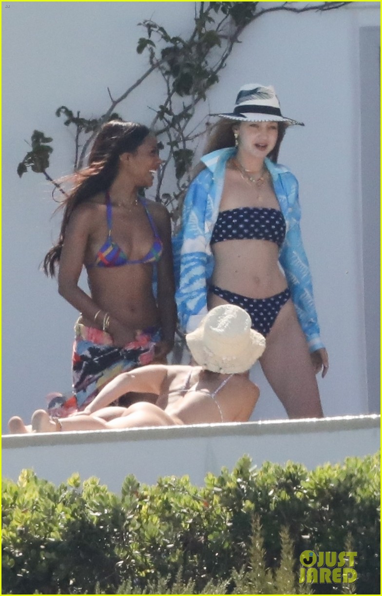 Bella Hadid Shows Off Her Bikini Body In Mykonos With Big Sister Gigi