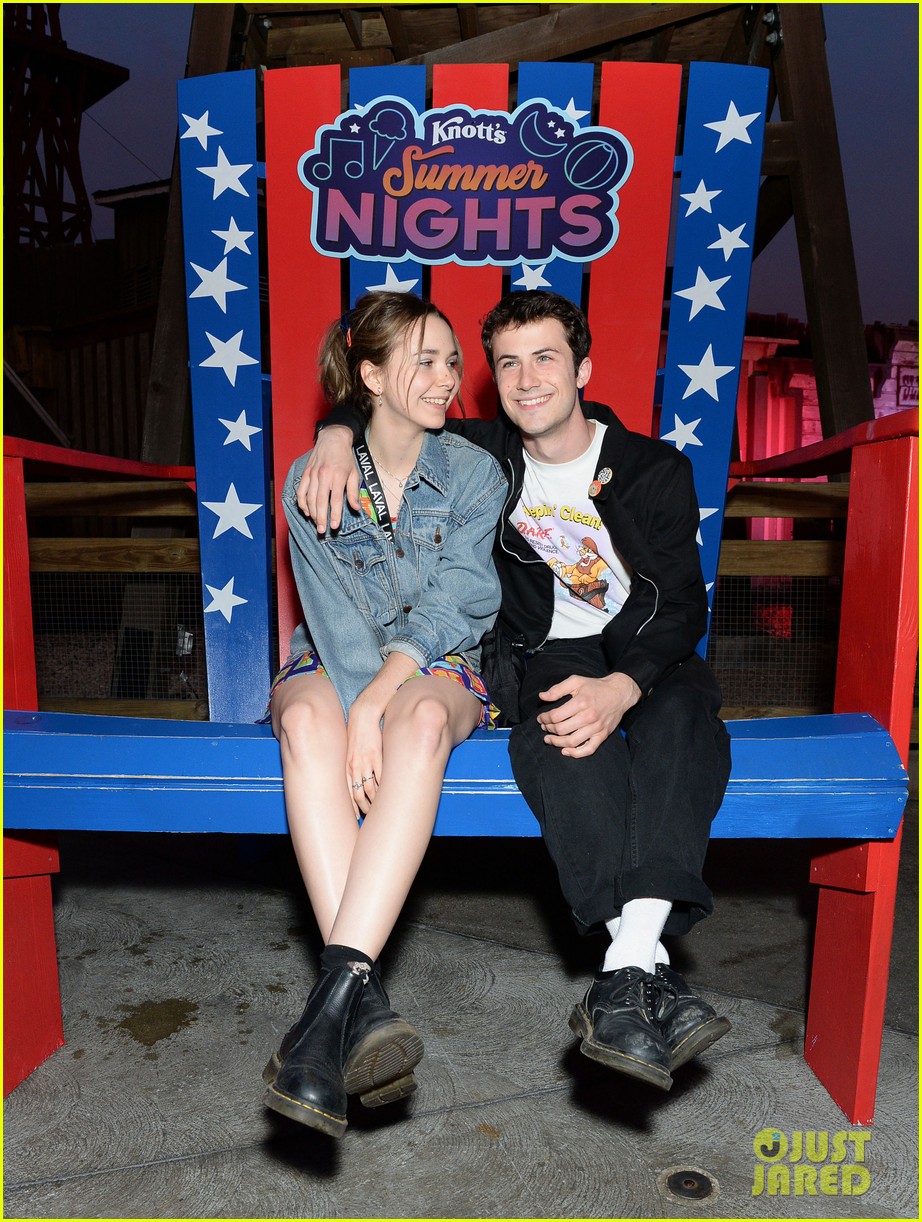 Dylan Minnette Cuddles Up With Girlfriend Lydia Night at Knott's Summer Nights! 