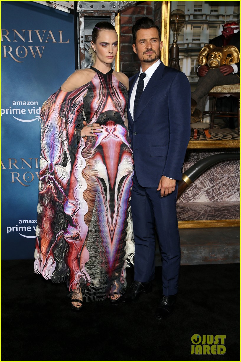 Cara Delevingne Joins Orlando Bloom at the 'Carnival Row' Premiere