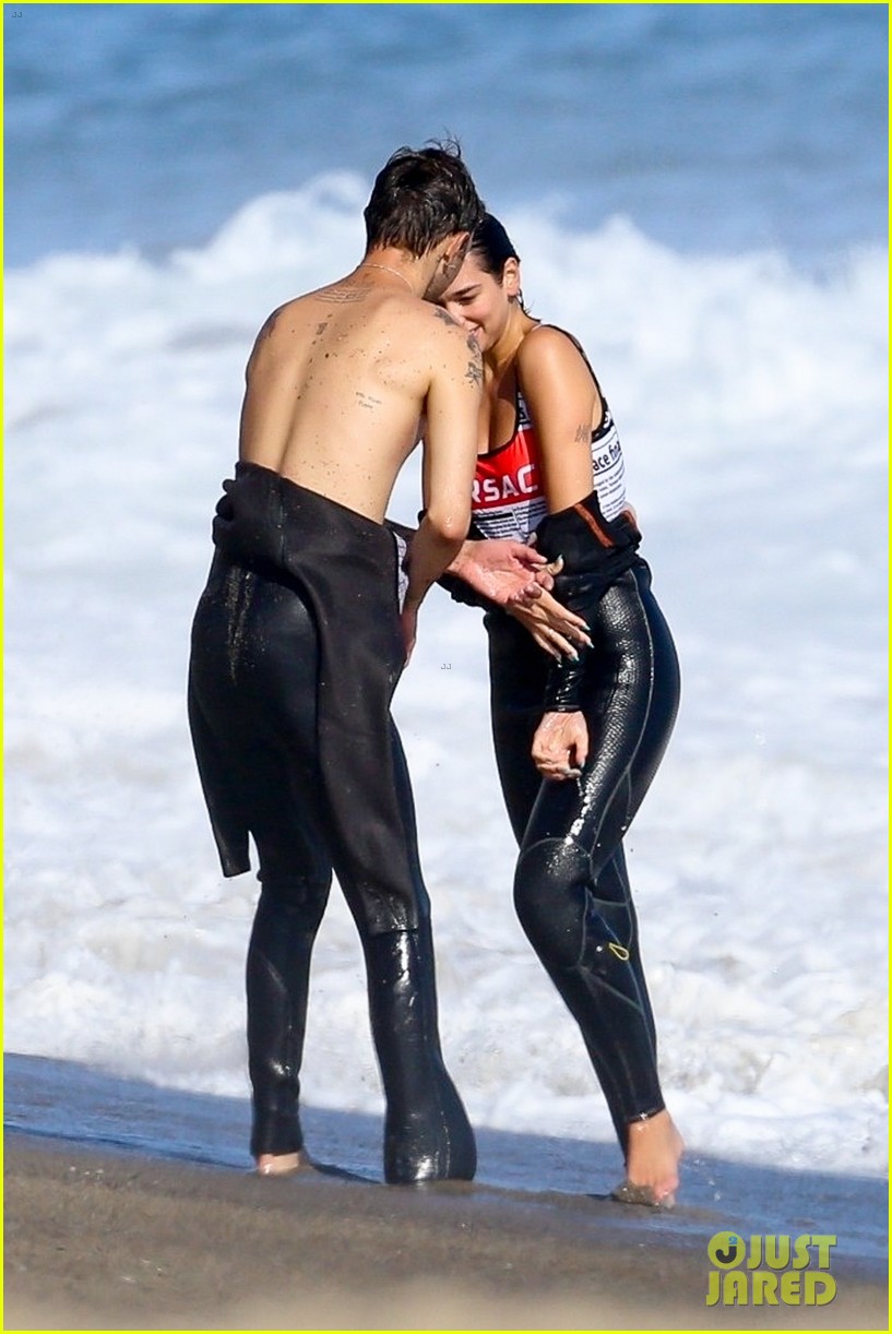 Dua Lipa Couples Up With Boyfriend Anwar Hadid in Malibu