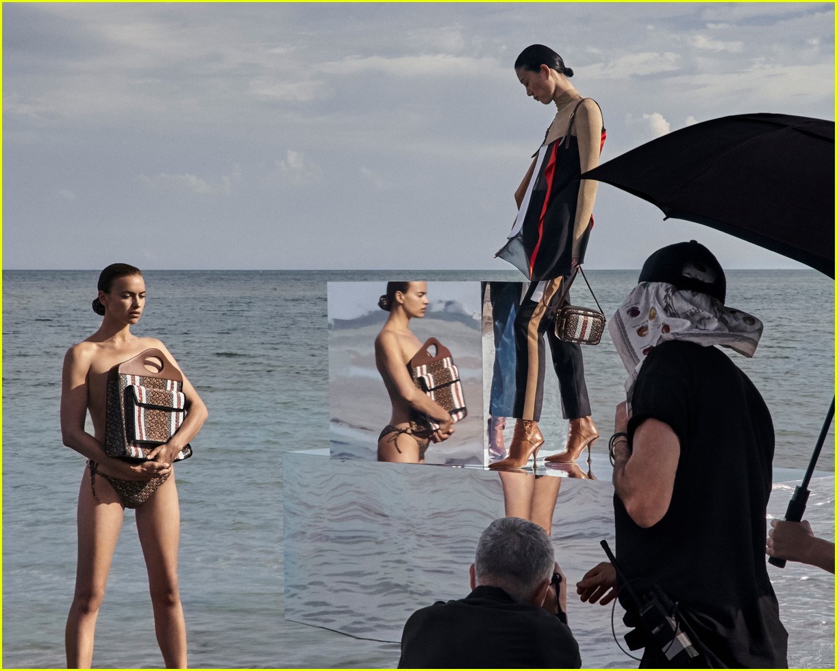 Gigi Hadid Poses By the Beach for Burberry Campaign