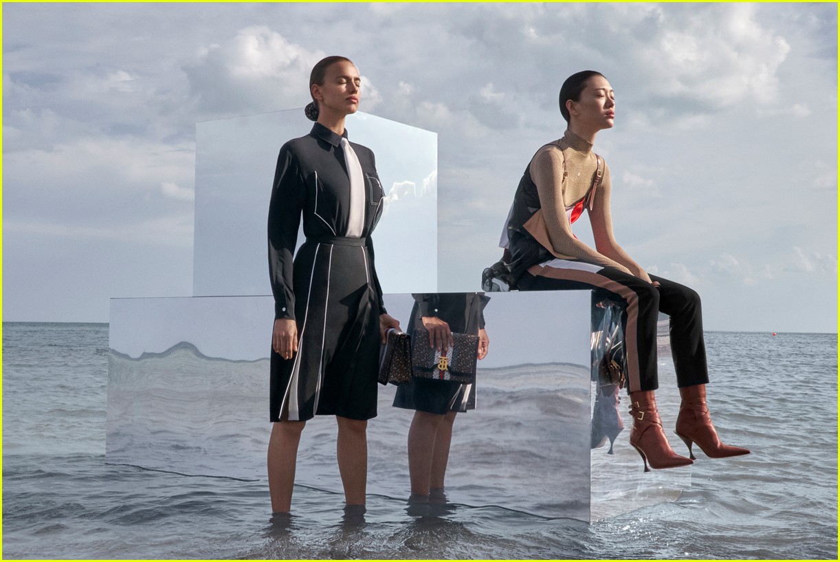 Gigi Hadid Poses By the Beach for Burberry Campaign