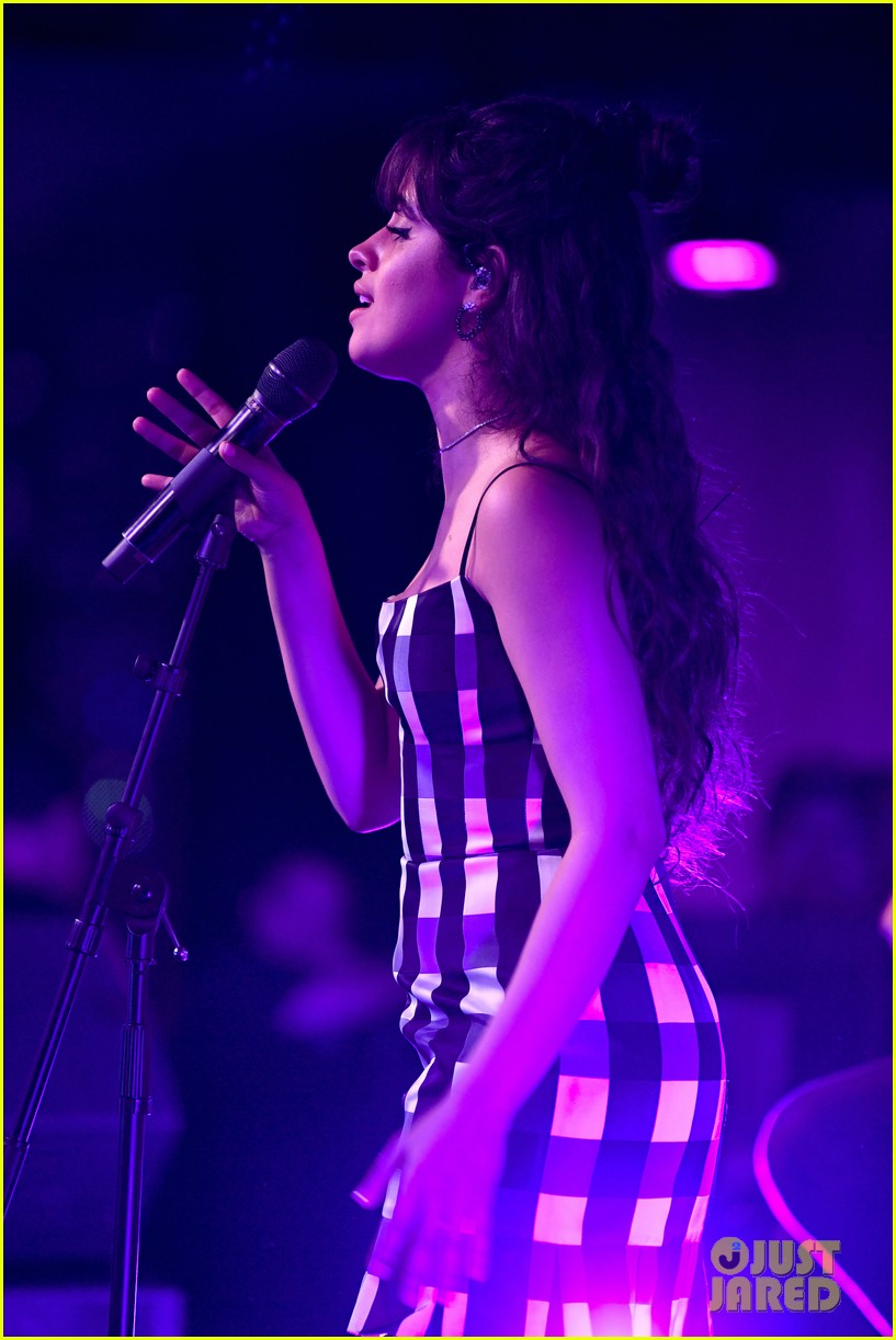 Camila Cabello Rocks a Checkered Dress at Star-Studded Elle Event
